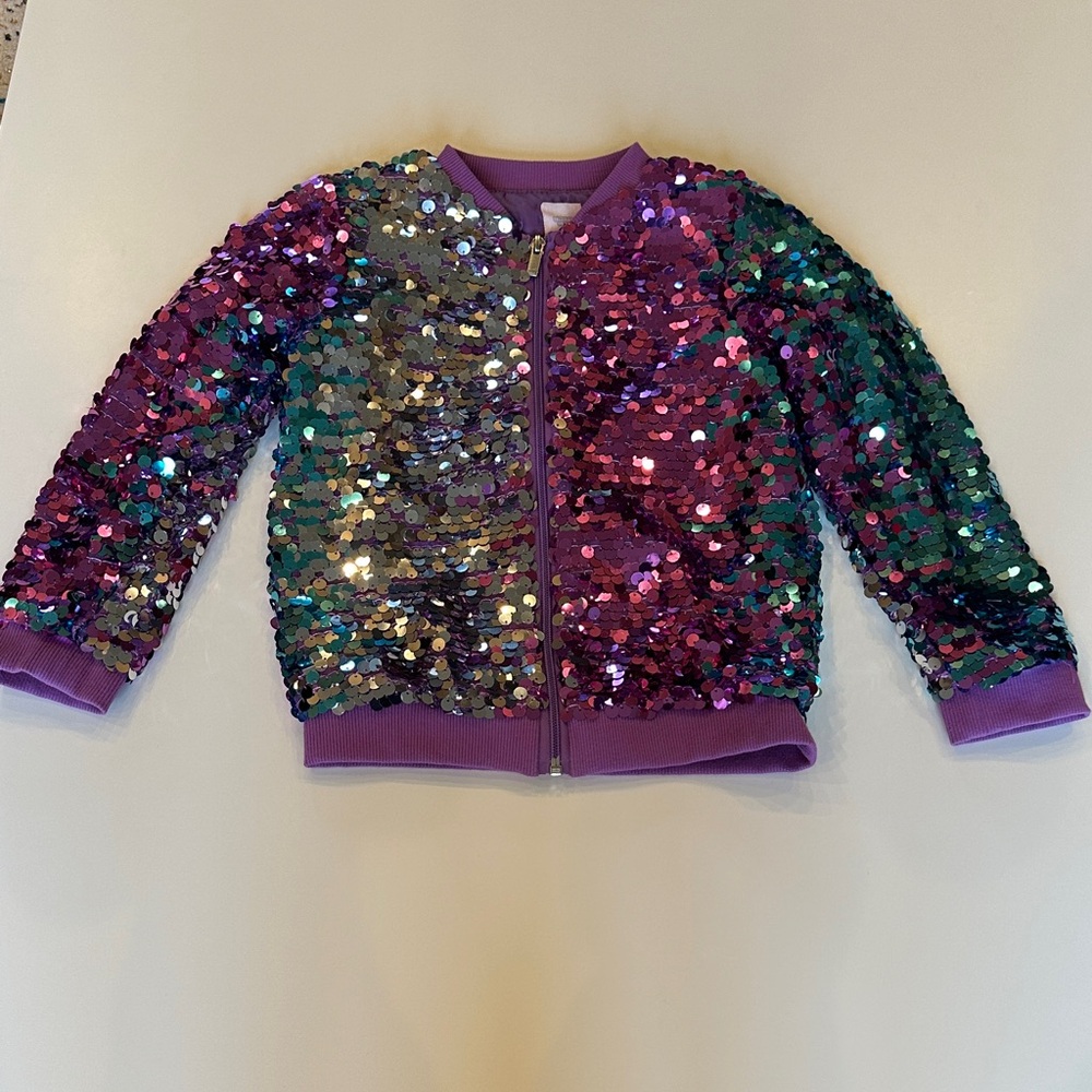 More Than Magic Iridescent Sequin Jacket - Purple